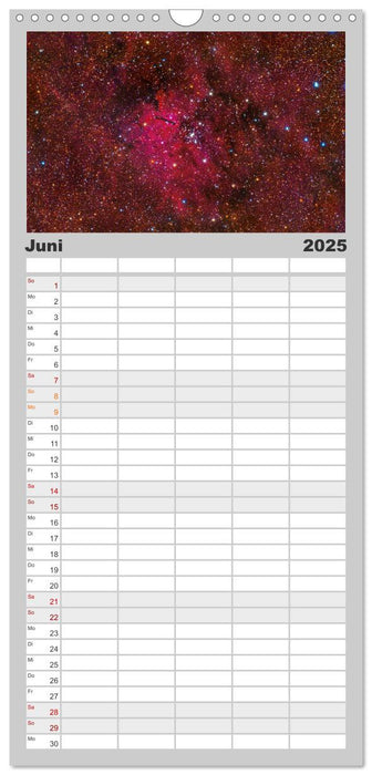 Wunder der Milchstraße (CALVENDO Familienplaner 2025)