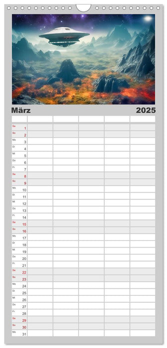 Extraterrestrisch - Auf fremden Planeten (CALVENDO Familienplaner 2025)
