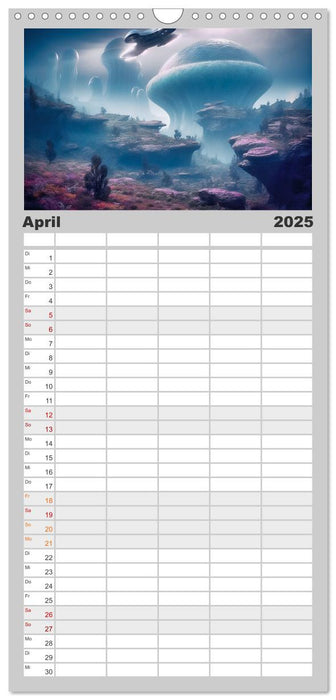 Extraterrestrisch - Auf fremden Planeten (CALVENDO Familienplaner 2025)