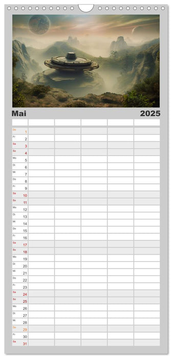 Extraterrestrisch - Auf fremden Planeten (CALVENDO Familienplaner 2025)