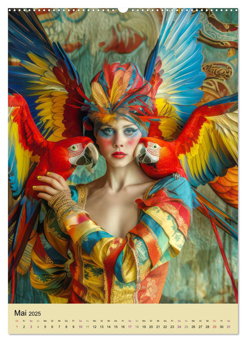 Zirkusfantasien - Venezianischer Stil (CALVENDO Wandkalender 2025)