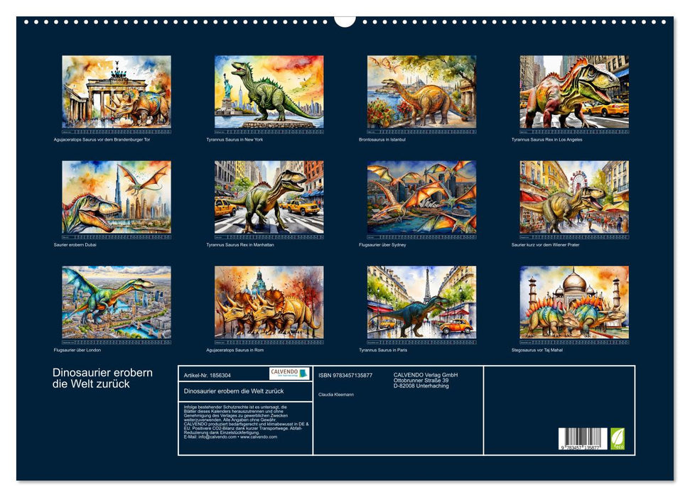 Dinosaurier erobern die Welt zurück (CALVENDO Wandkalender 2025)