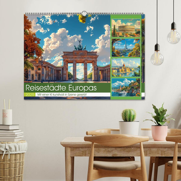 Reisestädte Europas (CALVENDO Wandkalender 2025)