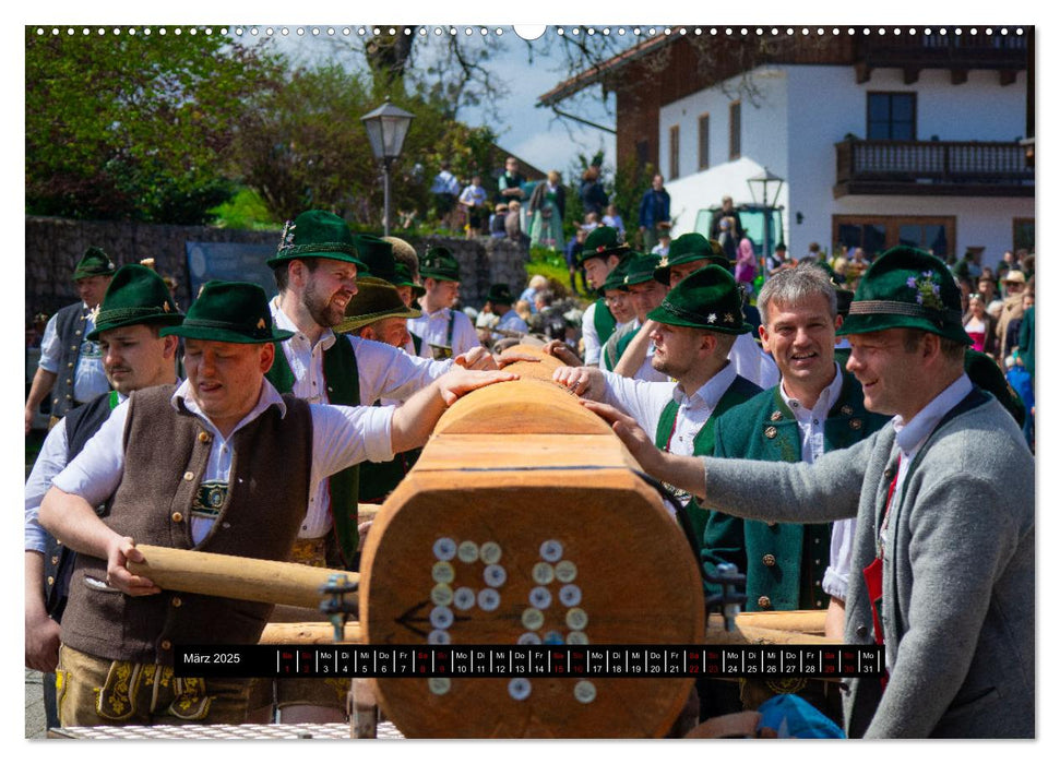 Maibaum aufstellen (CALVENDO Wandkalender 2025)