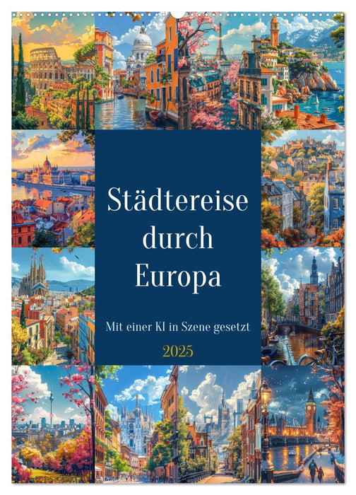 Städtereise durch Europa (CALVENDO Wandkalender 2025)