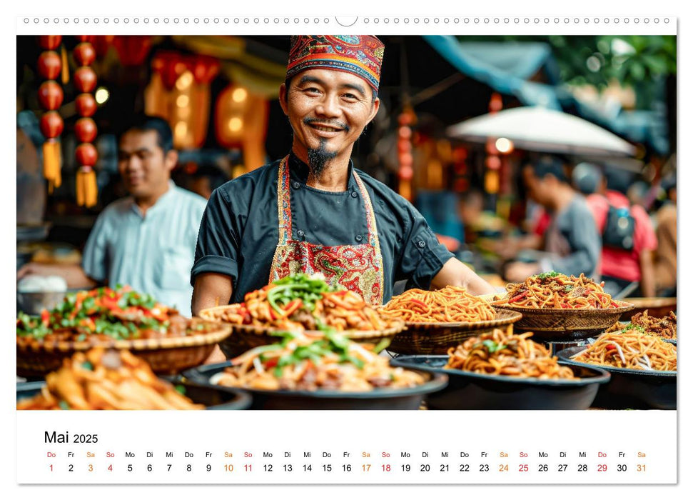 Street Food für Gourmets (CALVENDO Premium Wandkalender 2025)