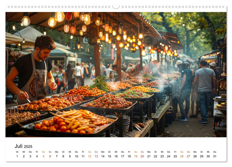 Street Food für Gourmets (CALVENDO Premium Wandkalender 2025)