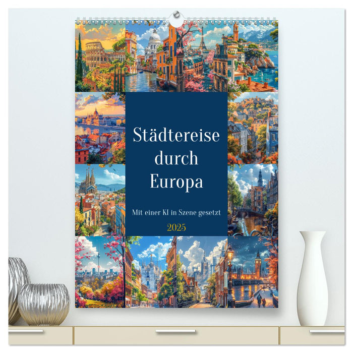 Städtereise durch Europa (CALVENDO Premium Wandkalender 2025)