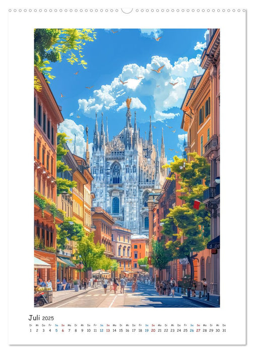 Städtereise durch Europa (CALVENDO Premium Wandkalender 2025)
