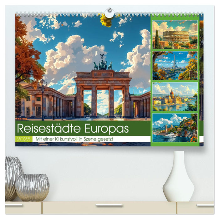 Reisestädte Europas (CALVENDO Premium Wandkalender 2025)