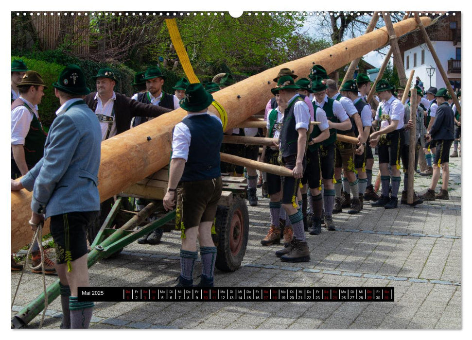 Maibaum aufstellen (CALVENDO Premium Wandkalender 2025)