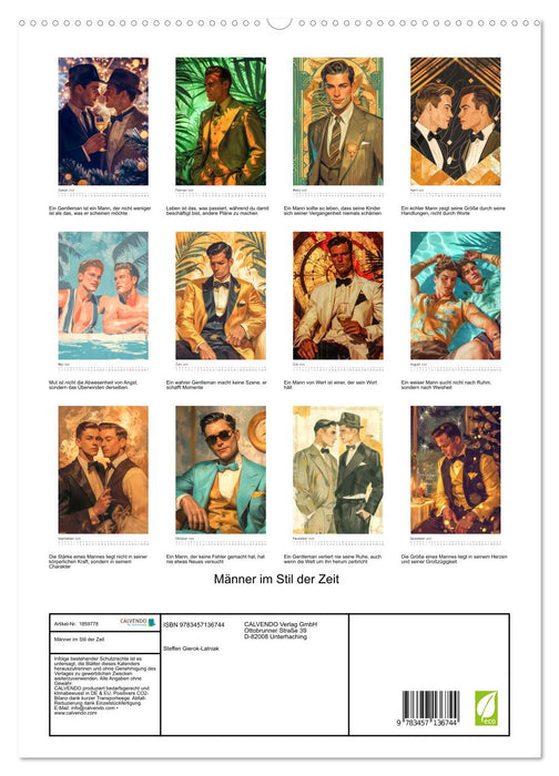 Männer im Stil der Zeit (CALVENDO Premium Wandkalender 2025)