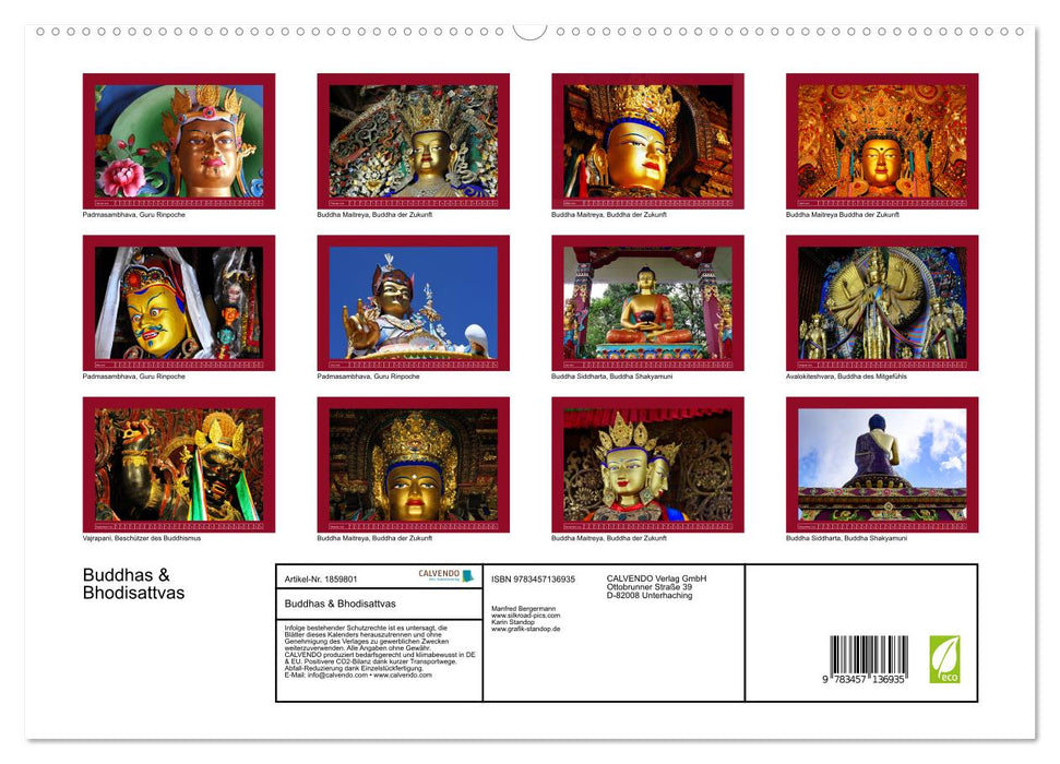 Buddhas & Bhodisattvas (CALVENDO Premium Wandkalender 2025)