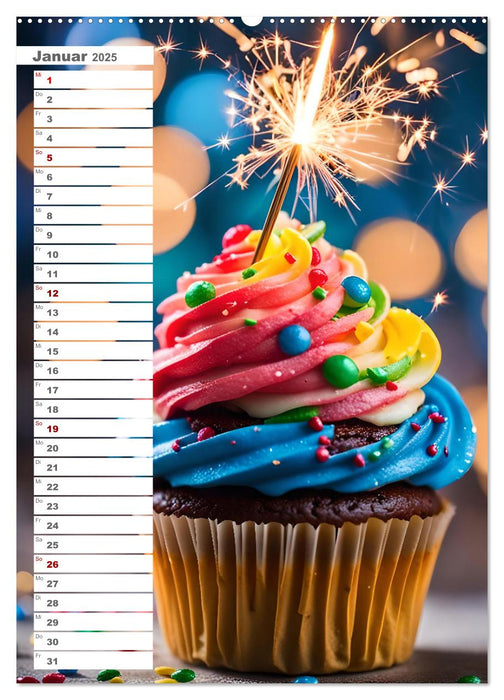 Festliche Momente - Ein Jahr mit KI Geburtstagen (CALVENDO Premium Wandkalender 2025)