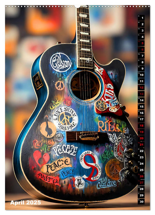 Traumhafte Gitarren (CALVENDO Wandkalender 2025)