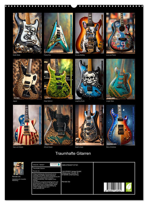 Traumhafte Gitarren (CALVENDO Premium Wandkalender 2025)
