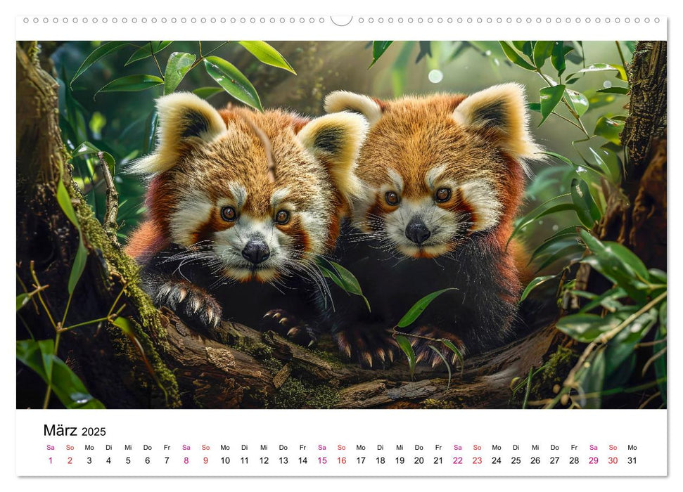 Der Rote Panda (CALVENDO Premium Wandkalender 2025)
