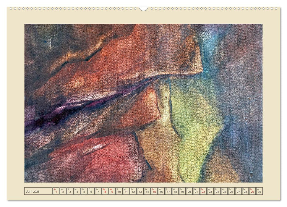 Kaleidoskop in Braun - Abstrakte Malerei in warmen Erdfarben (CALVENDO Wandkalender 2025)