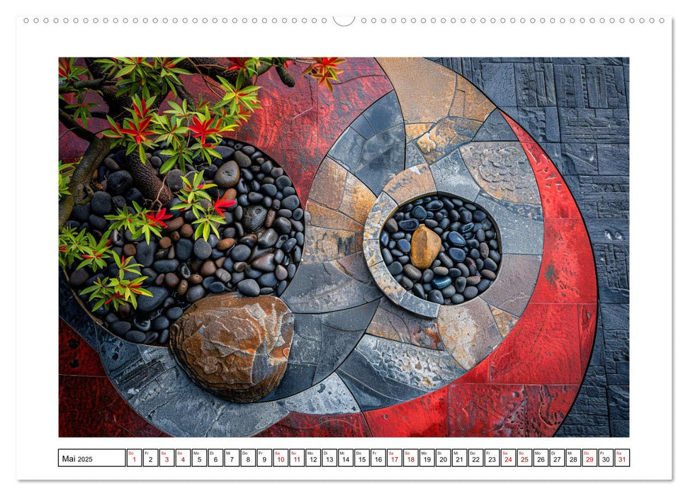 Augenmeditation im Zen Garten (CALVENDO Premium Wandkalender 2025)