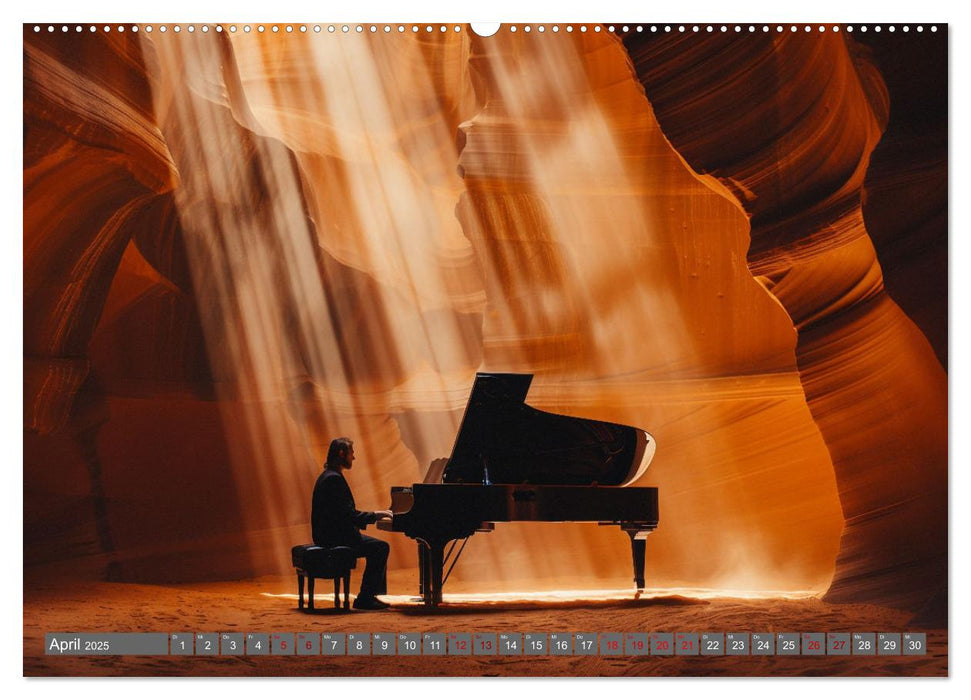 Träume aus Piano, Klavier und Flügel (CALVENDO Premium Wandkalender 2025)