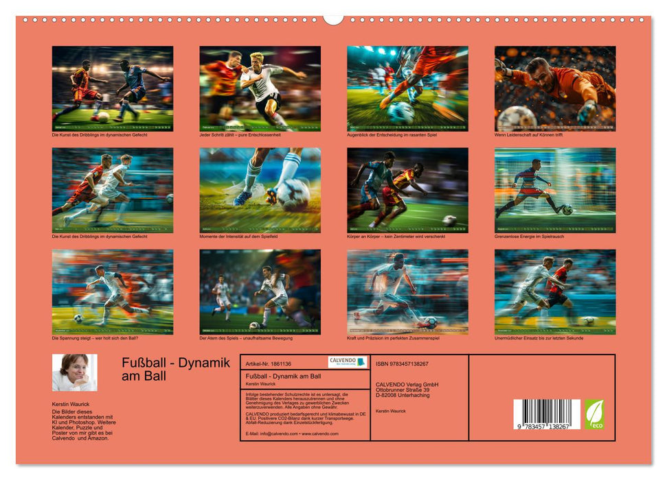 Fußball - Dynamik am Ball (CALVENDO Premium Wandkalender 2025)