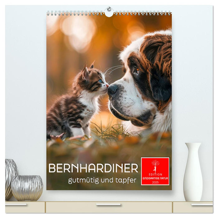 Bernhardiner - gutmütig und tapfer (CALVENDO Premium Wandkalender 2025)