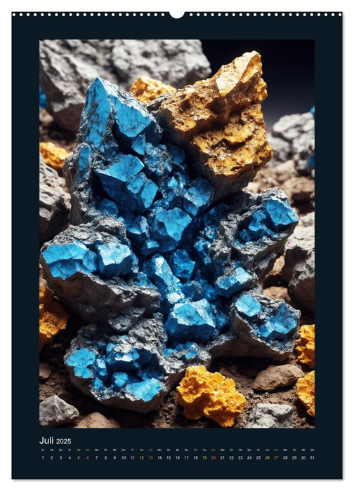 Fantastische Mineralien - Geheimnisvolle Schätze (CALVENDO Premium Wandkalender 2025)