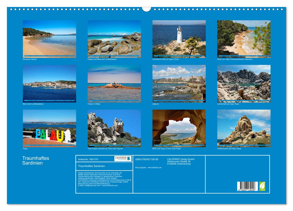 Traumhaftes Sardinien (CALVENDO Wandkalender 2025)