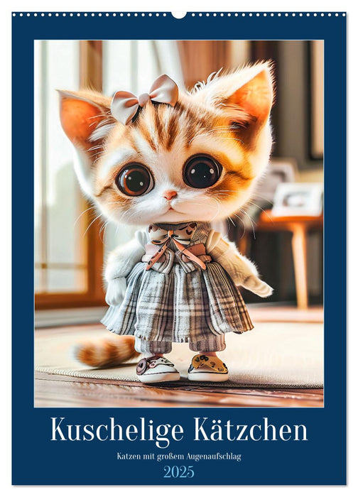 Kuschelige Kätzchen - Katzen mit großem Augenaufschlag (CALVENDO Wandkalender 2025)
