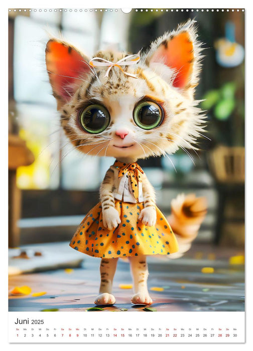 Kuschelige Kätzchen - Katzen mit großem Augenaufschlag (CALVENDO Premium Wandkalender 2025)
