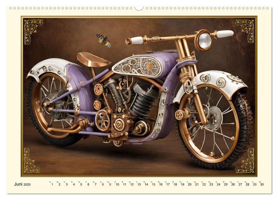 Motorräder im Steampunk-Style (CALVENDO Wandkalender 2025)