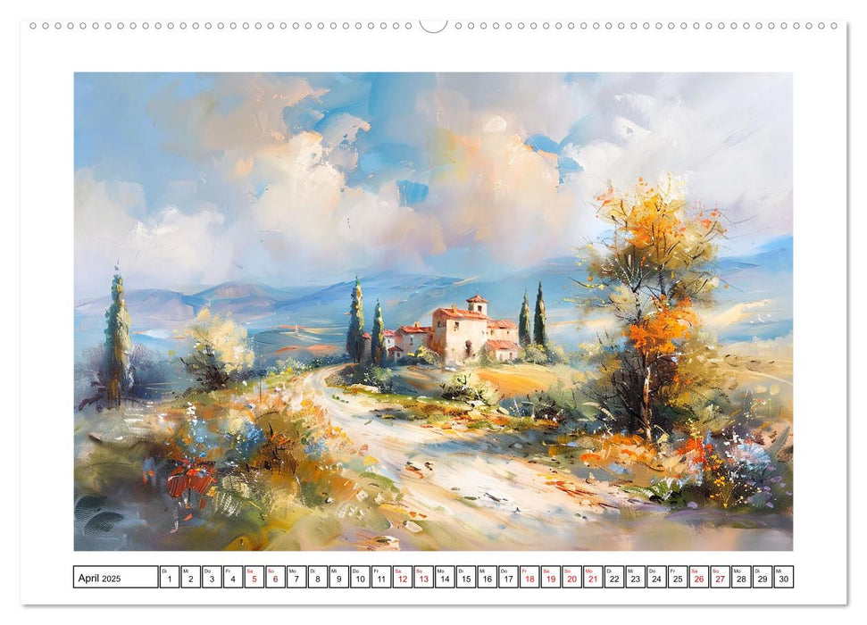 Toskana bis Provence (CALVENDO Premium Wandkalender 2025)