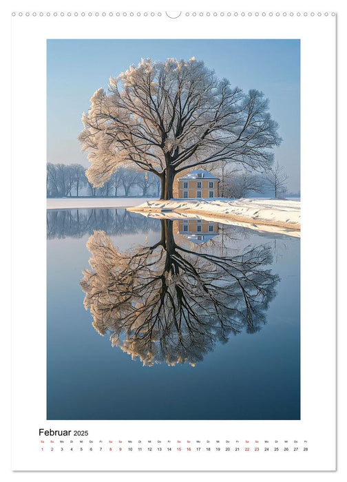 Spiegelungen - Reflektierte Schönheiten der Natur (CALVENDO Premium Wandkalender 2025)