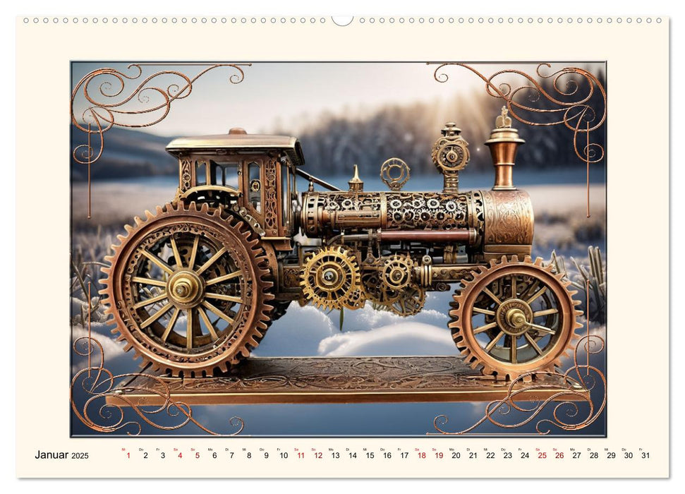 Steampunk Traktoren (CALVENDO Wandkalender 2025)