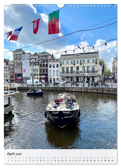 DIE GRACHTENSTADT AMSTERDAM (CALVENDO Wandkalender 2025)