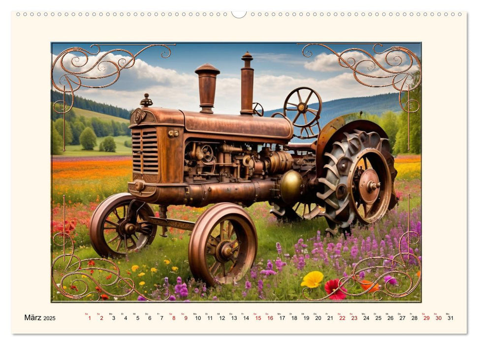 Steampunk Traktoren (CALVENDO Premium Wandkalender 2025)