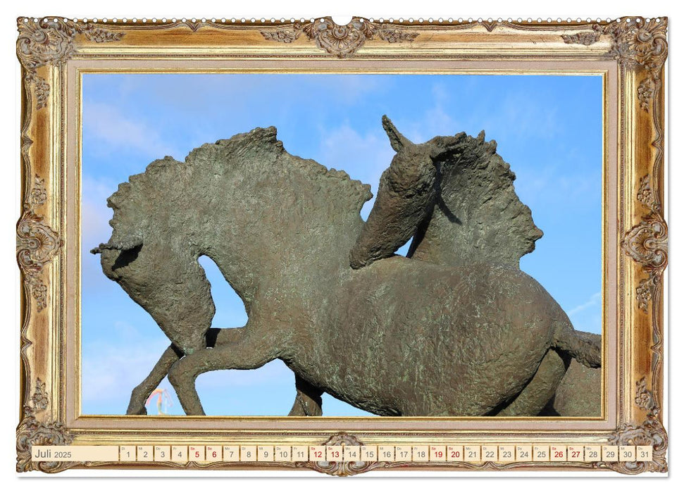 Pferde sind Kunst - horizontal (CALVENDO Premium Wandkalender 2025)
