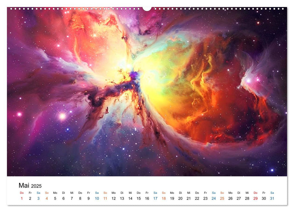 Strahlende Sternennebel (CALVENDO Wandkalender 2025)