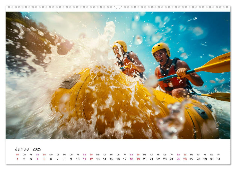 Rafting für Mutige (CALVENDO Premium Wandkalender 2025)