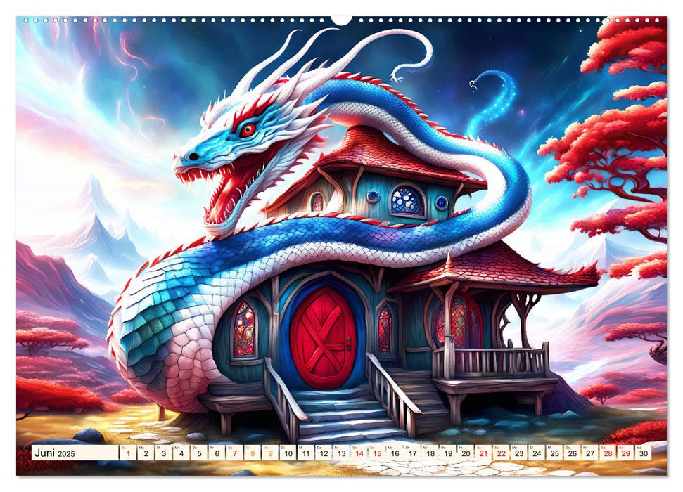 Drachenschlangen Wächter (CALVENDO Premium Wandkalender 2025)