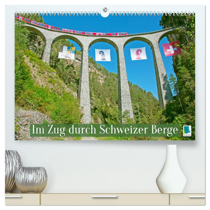 Im Zug durch Schweizer Berge (CALVENDO Premium Wandkalender 2025)