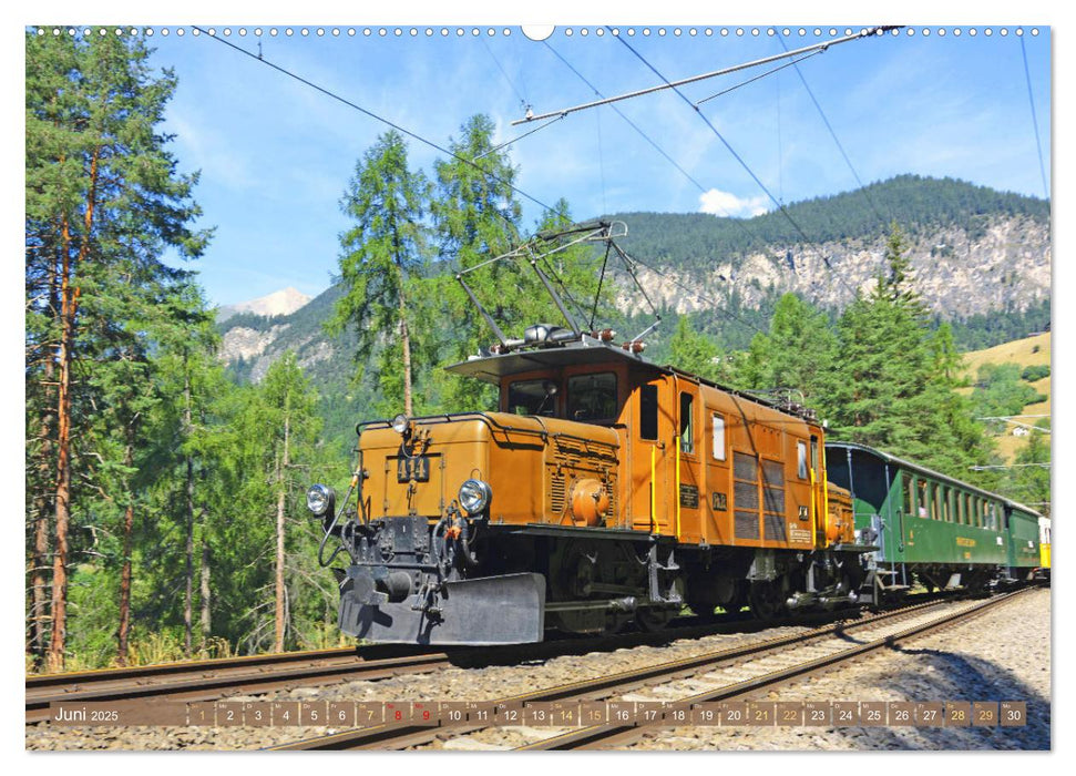 Im Zug durch Schweizer Berge (CALVENDO Premium Wandkalender 2025)