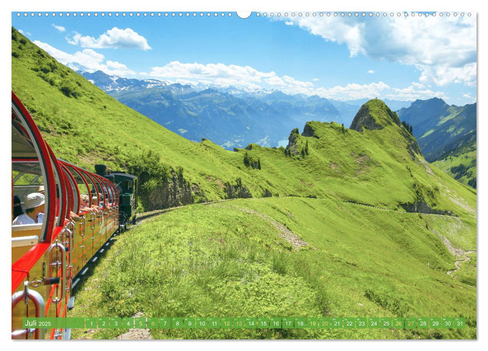 Im Zug durch Schweizer Berge (CALVENDO Premium Wandkalender 2025)