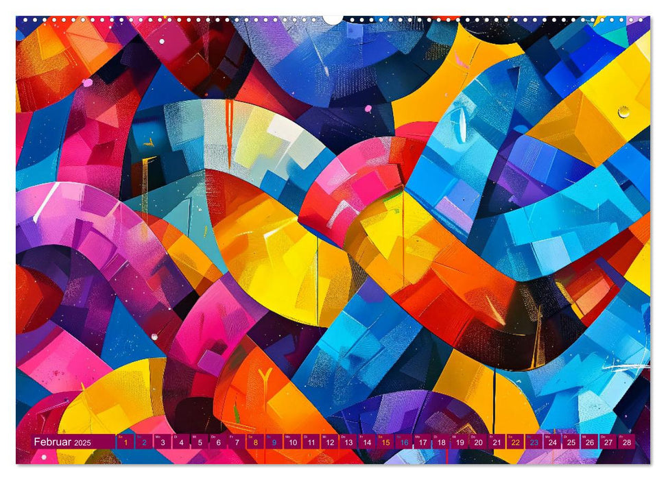 Patchwork - Farben und Formen (CALVENDO Premium Wandkalender 2025)