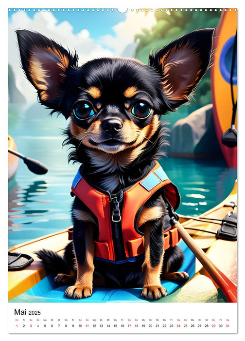 Chihuahua Outdoor Abenteuer (CALVENDO Wandkalender 2025)