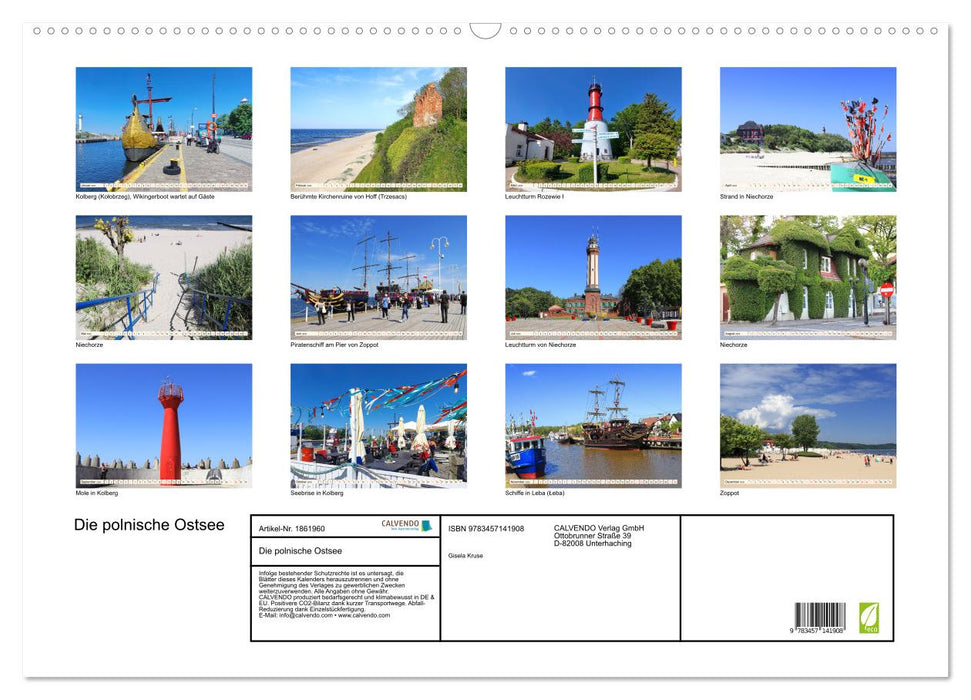 Die polnische Ostsee (CALVENDO Wandkalender 2025)