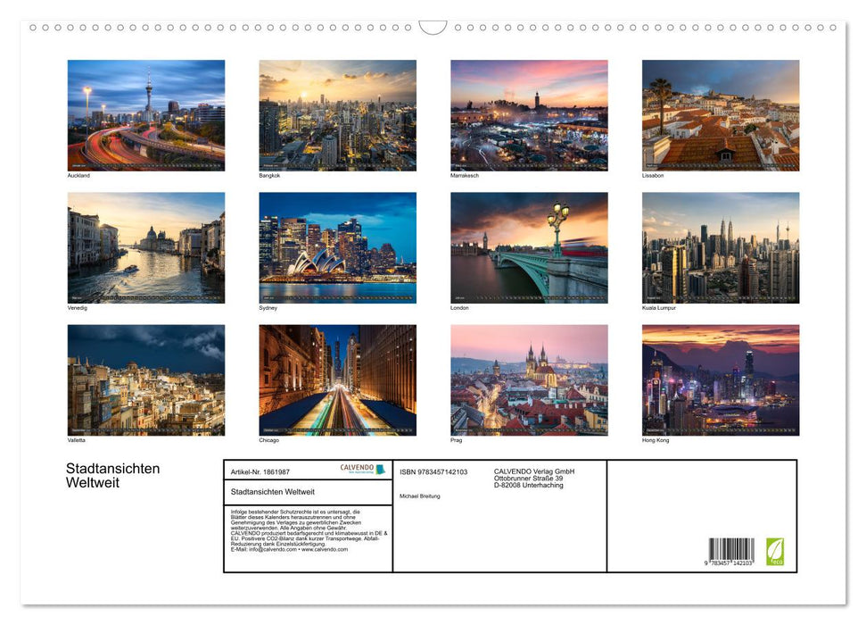 Stadtansichten Weltweit (CALVENDO Wandkalender 2025)