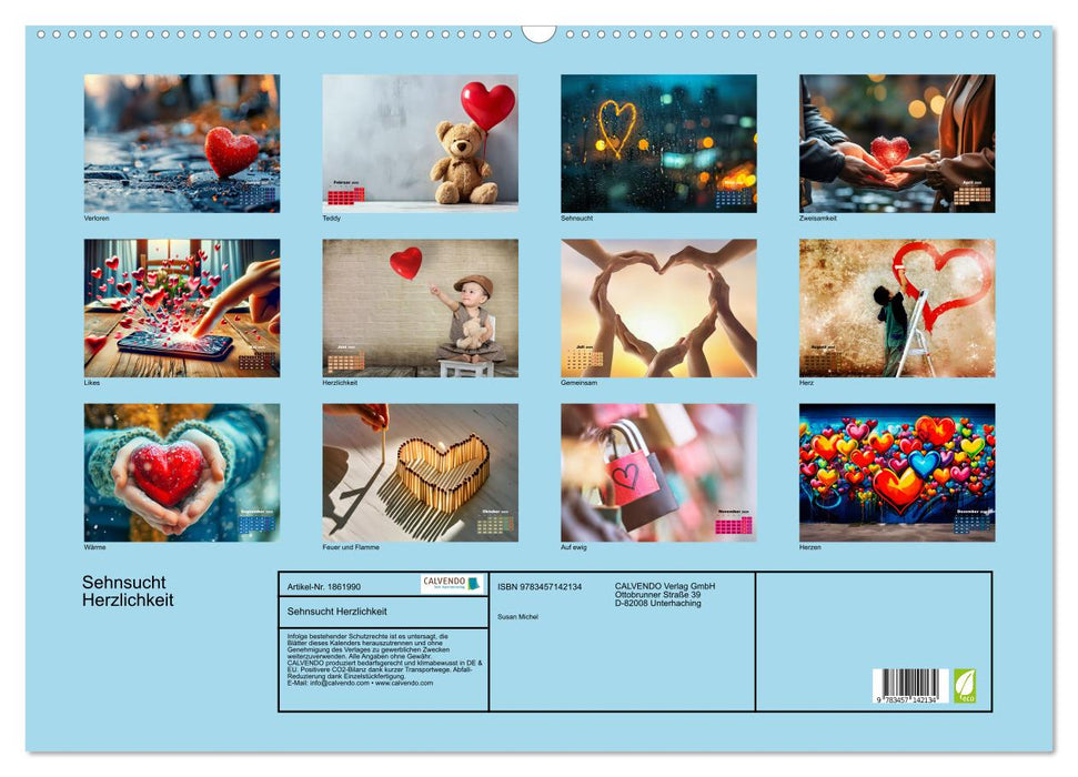 Sehnsucht Herzlichkeit (CALVENDO Wandkalender 2025)