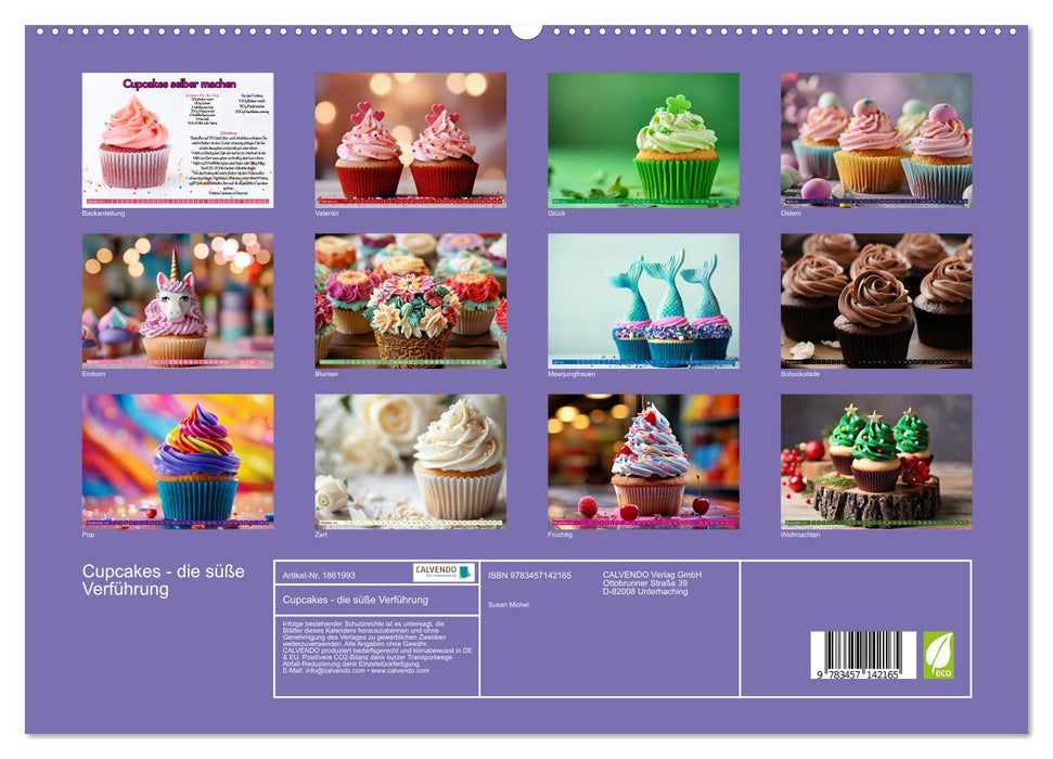 Cupcakes - die süße Verführung (CALVENDO Premium Wandkalender 2025)