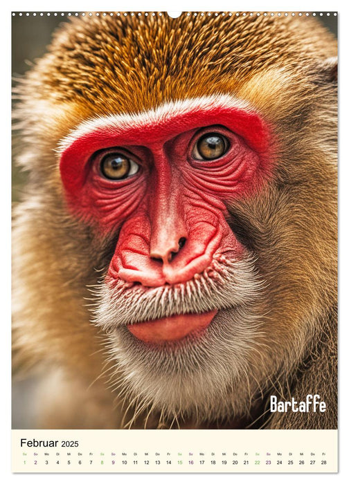 Intensive Blicke - Affen Porträts (CALVENDO Wandkalender 2025)
